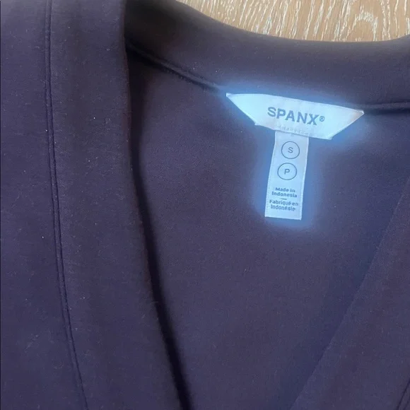 SPANX chocolate brown air essentials cardigan sz s - Picture 2 of 3